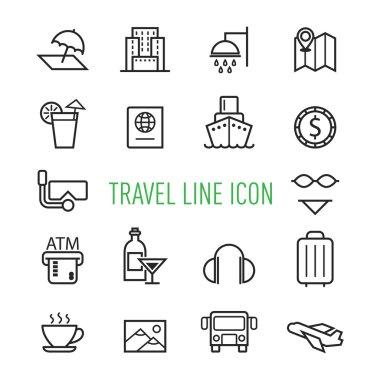 seyahat, turizm simgeler kümesi