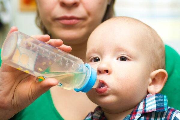 baby drinking