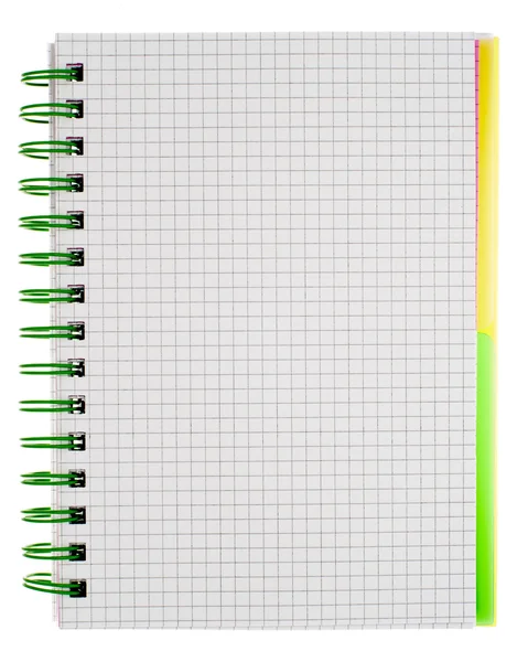 Cuaderno espiral aislado — Foto de Stock