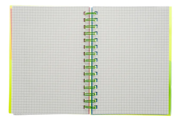 Caderno espiral isolado — Fotografia de Stock