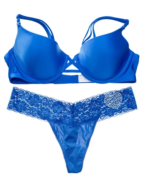 Conjunto de lingerie azul — Fotografia de Stock