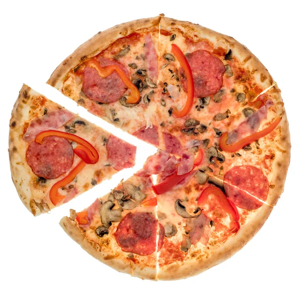 Pizza from top — Stock Photo, Image