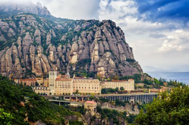 Overview Montserrat monastery clipart