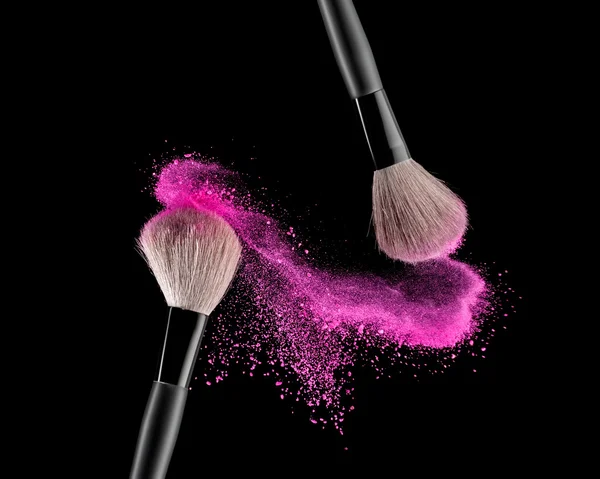 Brush with powder — Stock Photo, Image