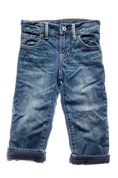 Calça jeans infantil isolada — Fotografia de Stock