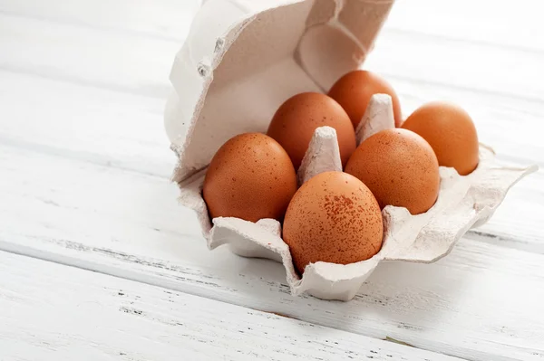 Eggs in tray — Stock Photo, Image