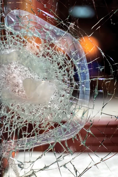 Broken glass close-up — Stock Photo, Image