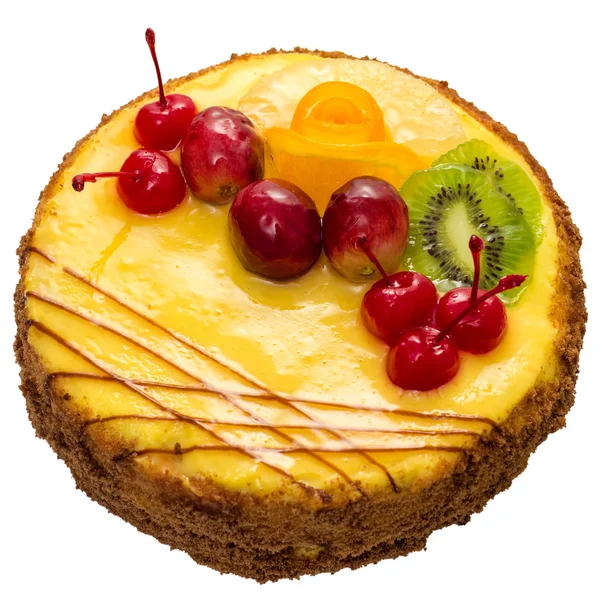 Kuchen mit Früchten — Stockfoto