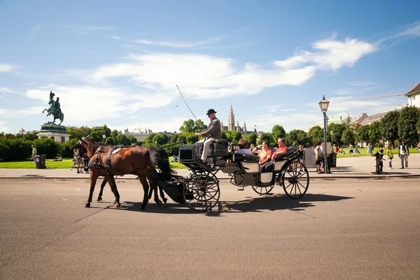 Carruagens de cavalos em Viena Fotografias De Stock Royalty-Free