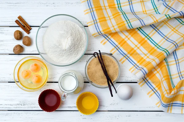 Dough recipe ingredients — Stock Photo, Image