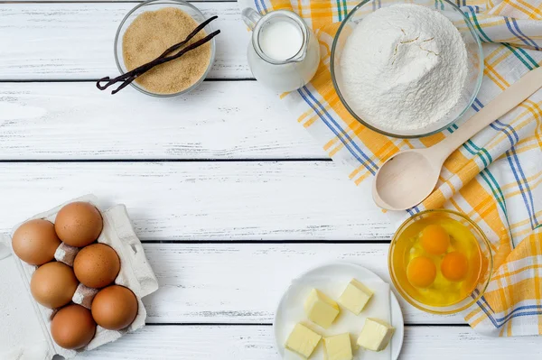 Ingredientes de la receta de masa — Foto de Stock