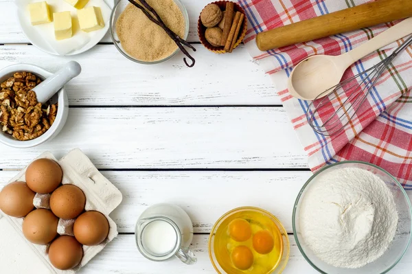 Dough recipe ingredients — Stock Photo, Image