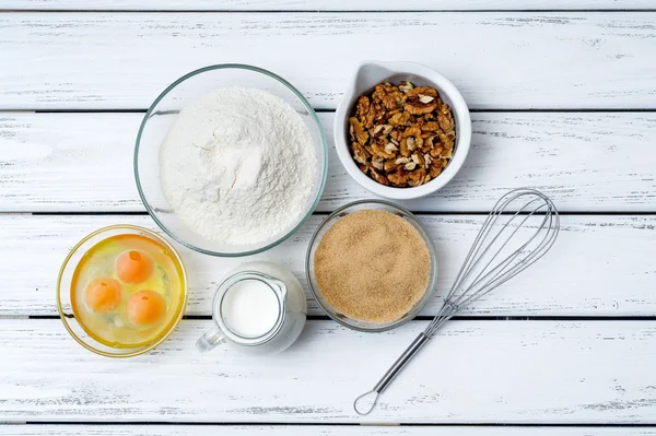 Zutaten für Teig Rezept — Stockfoto