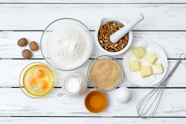 Dough recipe ingredients — Stock Photo, Image