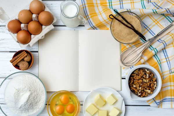 Dough recipe ingredients — Stock Photo, Image