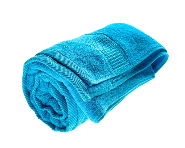 蓝色卷起的毛巾 — 图库照片