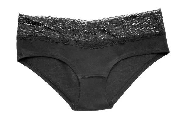 Černé dámské kalhotky — Stock fotografie