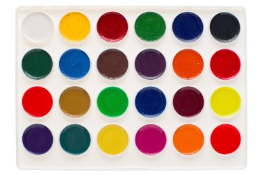 Watercolor paints isolated