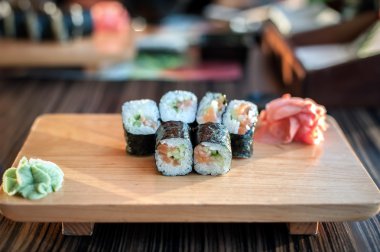 Arka plan suşi rulo