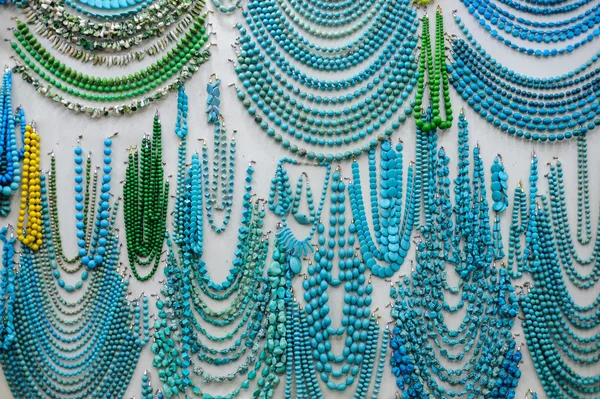 Beads at showcase — Stock Photo, Image