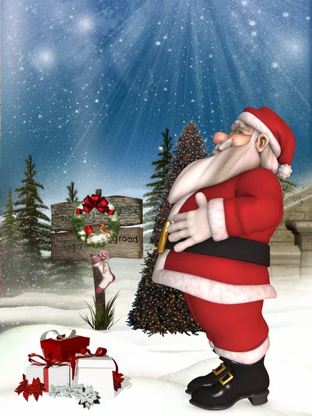 Render Toon Santa Claus — Stock Photo, Image