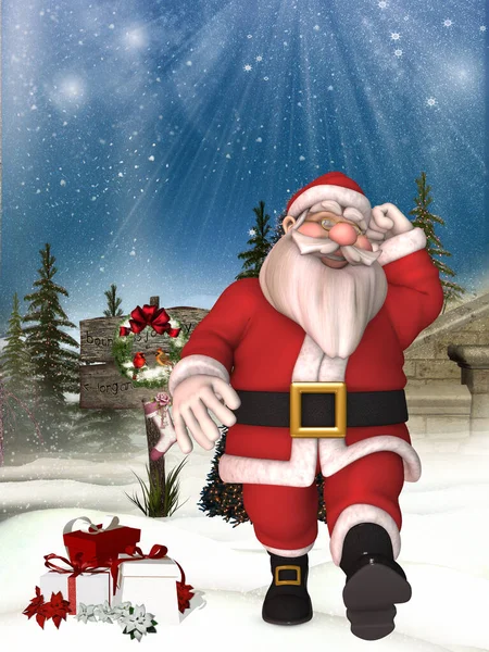 Render Toon Santa Claus — Stock Photo, Image