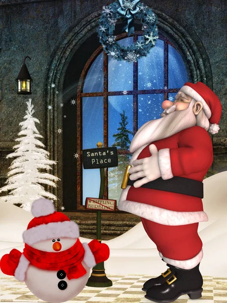 Render Toon Santa Claus — Stock Photo, Image