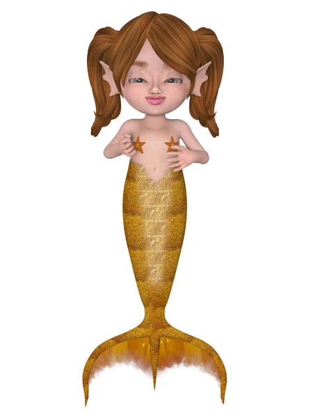 Representación Una Sirena Toon — Foto de Stock
