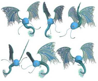 Mistik bir fantezi figürünün 3D görüntüsü