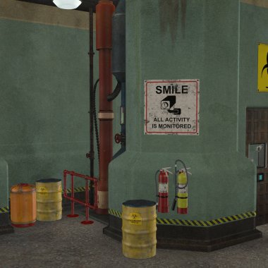 Fantezi bilim kurgu arkaplanının 3 boyutlu canlandırması