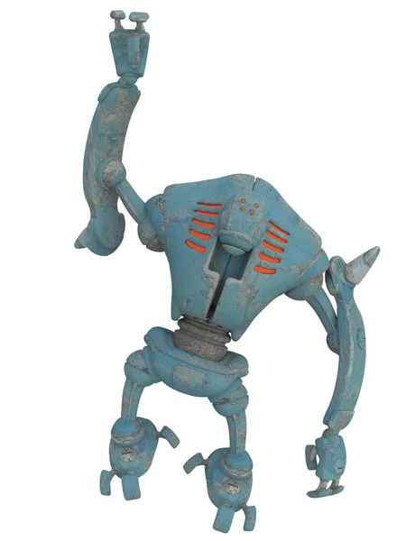 ターンロボットの3Dレンダリング — ストック写真