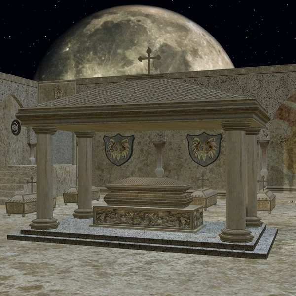 Render Mystical Fantasy Grave — Stock Photo, Image