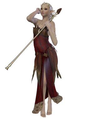 Sevimli bir elfin 3D tasviri