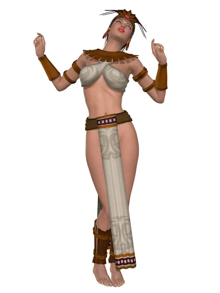 Render Sexy Girl Maya Costume — Stock Photo, Image