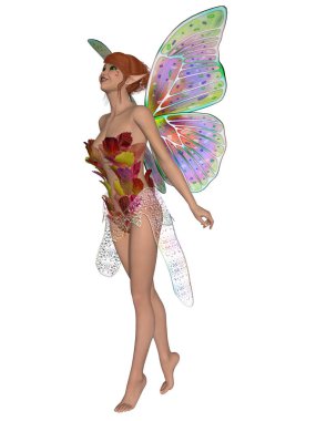 3d illustration of an cute toon fae