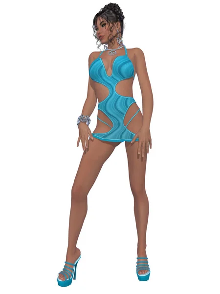 Illustration Sexy Woman Sexy Outfit — Stock Photo, Image