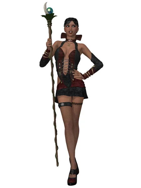 Illustration Sexy Woman Fantasy Outfit — Stock Photo, Image