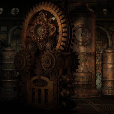 Fantezi arka planının 3 boyutlu çizimi