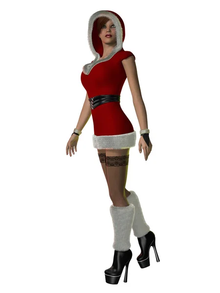 Illustration Sexy Santas Helper — Stock Photo, Image