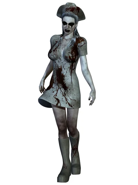 Halloween Creature - Bloody Nurse — Stock Photo, Image