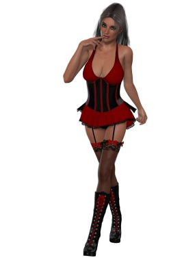 korse seksi genç kadın