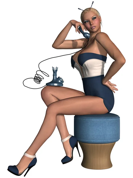 Piękna sexy dziewczyna pin-up — Zdjęcie stockowe