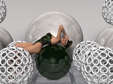 fetiş giyim çekici seksi kız