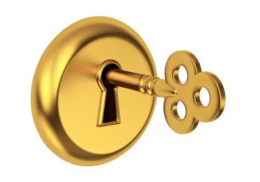 altın anahtar deliği anahtarında