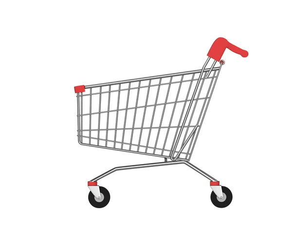 Side view of empty shopping cart — Stock Photo, Image