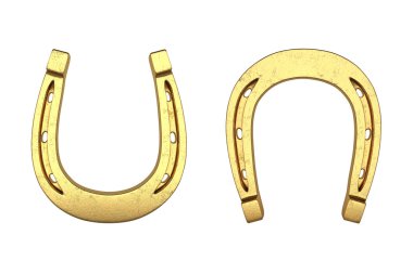 Kırpma yolu ile eski altın at nalı