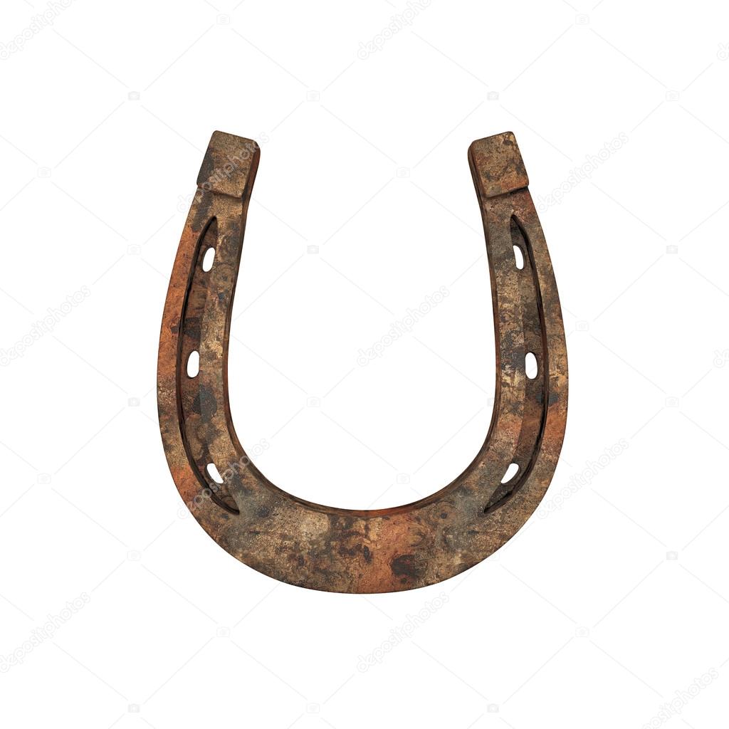 Old rusty horseshoe