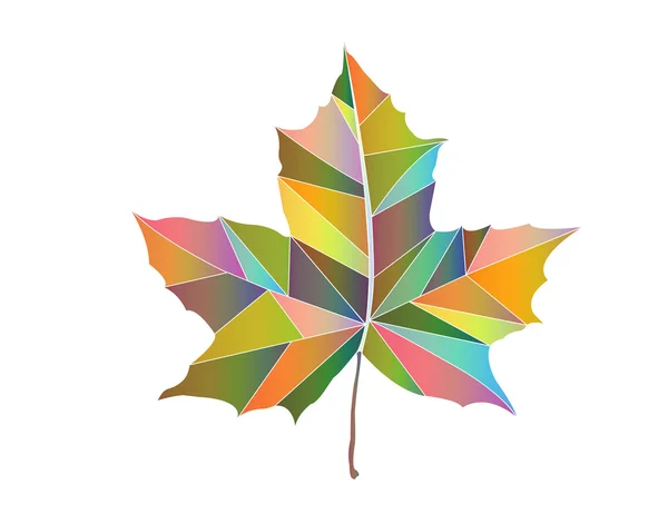 Triangoli colorati con foglie d'acero — Foto Stock