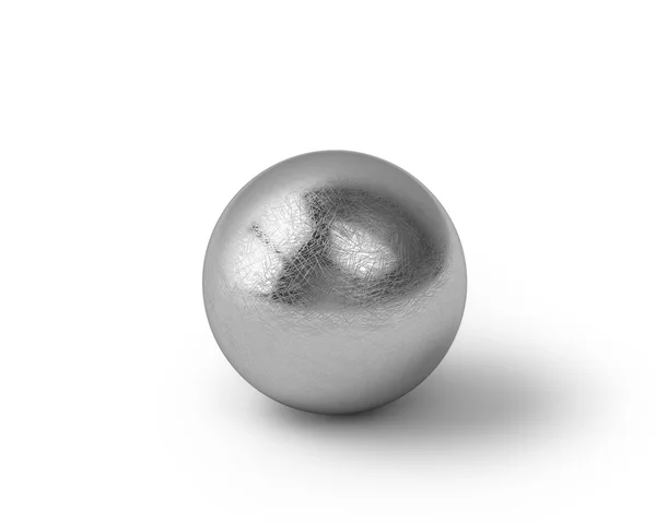 Scratched metal sphere — Stock Photo, Image