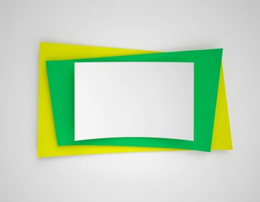 Boş beyaz kağıt levha ve renkli kağıt